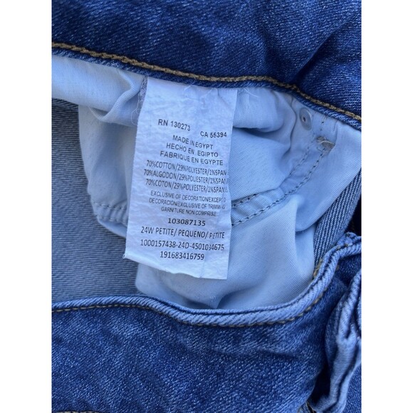 Lee Women’s Plus Size 24W Petite Medium Blue Wash Straight Leg Jeans - Picture 6 of 8